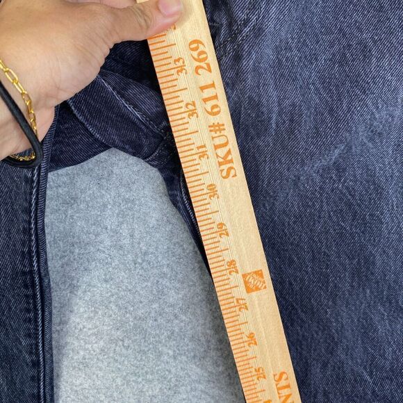 Levis 501 Jeans Mens 38x34 (34x32 Black Button Fly Denim Straight Leg Faded Work - Picture 5 of 13